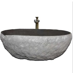 Resim Sipahi Marble Antrasit Bazalt Doğal Patlatma Kaya Lavabo 