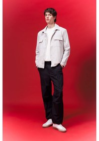 Resim DeFacto Regular Fit Polo Yaka Çıtçıt Kapamalı Cepli Gömlek Ceket - B4515AX24SPGR259 