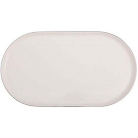 Resim Porland Chopin Platin Kayık Tabak 28cm Tekli Krem 