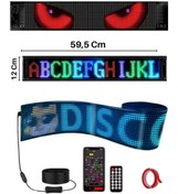 Resim SONREİR 12x59.5cm Matrix Esnek Led Ekran Telefon Kontrollü Cama Yapışan Araba,kamyon,dükkan Bluetooth Tabela 