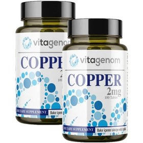 Resim Copper 2 Mg Bakır İçeren Takviye Edici Gıda 2 x 100 Tablet 