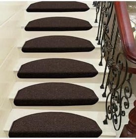 Resim Bordo Bukle Kendinden Yapışkanlı Merdiven Basamak Paspası/halısı 
