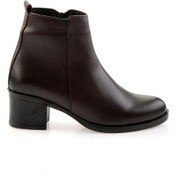 Resim Kahve Hakiki Deri Kadın Bot & Bootie K02286001103 Kahve 