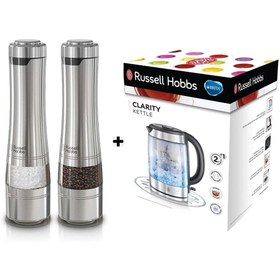 Resim Russell Hobbs Clarity (brita) Cam 20760-70/rh Su Isıtıcısı+ Otomatik Tuz Ve Biber Öğütücü Değirmenler 