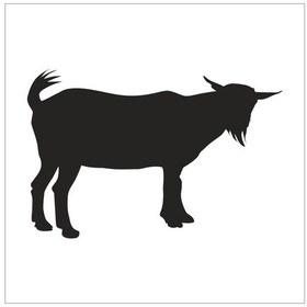 Resim Keçi Folyo Sticker 40cm Uzunluk Siyah 