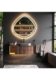 Resim Nomari Günışığı Lazer Kumlamalı Lavabo & Banyo Aynası Dokunmatik Sensörlü 60 X 60 