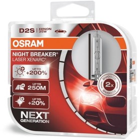 Resim Osram D2S Night Breaker Laser Xenon Ampül %200 Parlak Işık 2 Adet 