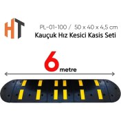 Resim Kauçuk Hız Kesici Set Kapaklı, Yol Kasisi 6 Metre 