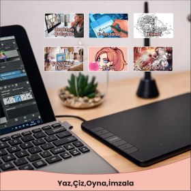 Resim Veikk VK640 6 x 4" 6 Kısayol Tuşlu Grafik Tablet + Kalem 