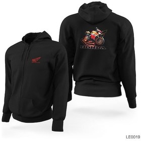 Resim H Limited Edition Siyah Fermuarlı Kapşonlu Sweat Siyah 