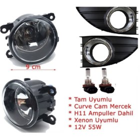 Resim parcafix Renault Fluence Sis Farı Takımı Krom Çerçeveli 