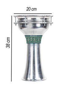 Resim Midex DBK-04 Yetişkinler İçin 4 Numara Büyük Boy Alüminyum Darbuka 38 x 20 CM 