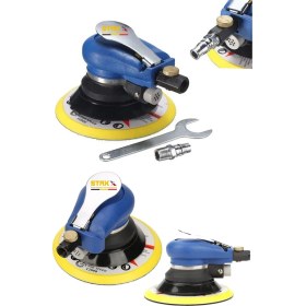 Resim Çok Fonksiyonlu 150MM Havalı Orbital Zımpara Polisaj Temizleme Makinesi Yüksek Devirli 12000RPM 