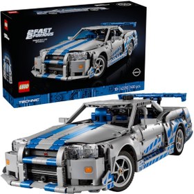 Resim LEGO® Technic™ Daha Hızlı Daha Öfkeli Nissan Skyline Gt-R (R34) Araba 42210 - 18+ Yaratıcı Araç Modeli Yapım Seti (1410 Parça) 