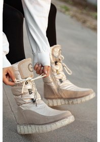 Resim Khayt Julia Su Geçirmez Kaymaz Taban Fermuarlı Fashion Kadın Spor Krem 