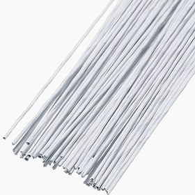Resim 50 adet Beyaz Çiçek Teli, Çiçek Kağıdı Sarılı Tel, Beyaz El Sanatları Çiçek Sap Teli Tüketim Malzemeleri, El Yapımı, Üç Boyutlu Kağıt Çiçekler, El Yapımı Buket Yapımı, Çiçek Düzenleme Aksesuarları ve Diğer Çok Amaçlı 
