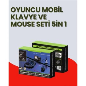 Resim MCM Group Mobil Uyumlu Klavye Mouse Seti – Pubg ve Fps Oyunları Için 5'i 1 Arada Oyun Kiti 