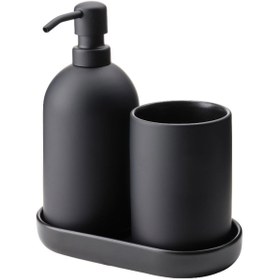Resim IKEA GANSJÖN BANYO SETİ SİYAH 3 PARÇA 