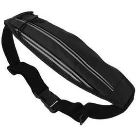 Resim Skycity Siyah Pu Su Geçirmez Spor Bel Çantası - Işık Yansıtan, Çift Bölmeli, Ultra Hafif - Koşu, Bisiklet, Doğa Sporları İçin Siyah 