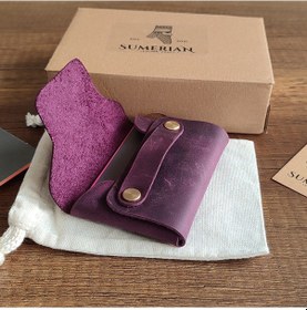 Resim Sumerian Leather Craft Minimalist Deri Kartlık 