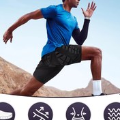 Resim 1 Adet Erkekler İçin Spor Kalça Koruyucu Şort - Dayanıklı Darbe Emici Ped, Yüksek Esneklikli EVA İnce Kesim Atletik Şort Kayak, Hokey, Basketbol, Futbol, Spor Salonu için - Tüm Sezonlar için Yastıklı Koruma (Siyah) - Yeni Başlayanlar ve Profesyoneller için İdeal, Koruyucu Spor Giyimi, Antrenman Güvenliği, Nefes Alabilen Kumaş, Dayanıklı Ped, Aktif Yaşam Tarzı 