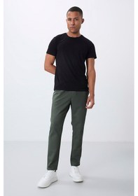 Resim Tommy Life Haki Yüzeyi Dokulu Standart Fit Erkek Eşofman Alt - 82155 
