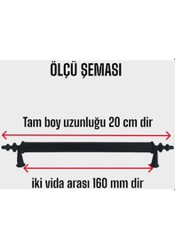 Resim 5 Adet Erciyes Kulp Siyah 160 Mm Kulp Mobilya Mutfak Dolabı Çekmece Dolap Kapak Kulpu Kulbu Metal Kulpları 