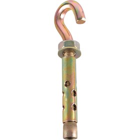 Resim EgeÇelikHalat Kancalı Çelik Dübel Hamak Salıncak Boks Torbası Lamba Avize İçin Gömlekli Açık Ağız Kanca M10 