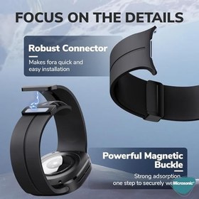 Resim Microsonic Samsung Galaxy Watch 8 Classic 46mm için Kordon Ribbon Line Lila [Galaxy Watch 8 Classic 46mm ile Uyumlu Kordon - Lila] 
