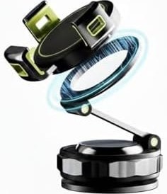 Resim Ultra Güçlü Mıknatıslı Magsafe Uyumlu Çift Fonksiyonlu Akrobat Katlanır Araç İçi Telefon Tutucu Ayna-Cam-Düz Zeminler İçin 