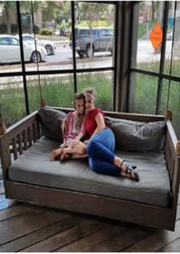 Resim Bamena Wood Dolunay Ahşap Salıncak 