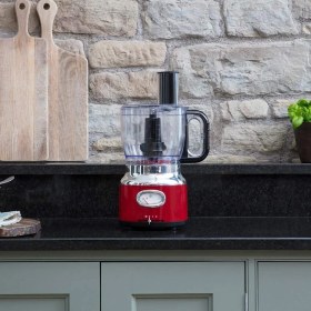 Resim Braventa Collection Russell Hobbs 25180-56 Retro Mutfak Robotu, 850W, Makinede Yıkanabilir, Kırmızı 