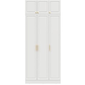 Resim Guneystore Milas Gold 3 Kapaklı Komple Mdf Yüklüklü Gardırop 