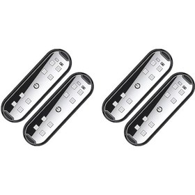 Resim Araba Kapı Işığı Led Renkli Yanıp Sönen Dekoratif Hoş Geldiniz Işığı Manyetik Macun 4 Pcs 1 Piece Set 
