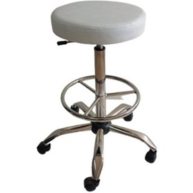 Resim Bar Taburesi Krom Yıldız Ayaklı Çemberli 