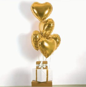 Resim Brokoli Home 2 Adet Folyo Balon Altın Sarısı Gold Uçan Balon 45 Cm 18 İnç Gold 