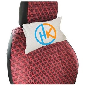 Resim Kurumsal Logolu Araç Yastık Kılıfı Firma Logolu Özel Tasarım Promosyon Yastık Kılıfı Krem 