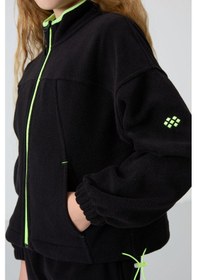 Resim Tommy Life Siyah Kalın Yumuşak Dokulu Standart Fit Nakışlı Polar Kız Çocuk Sweatshirt - 75157 Siyah 