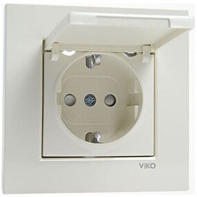 Resim Viko Karre Kapaklı Topraklı Priz 