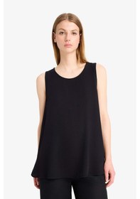 Resim Defacto Regular Fit Yuvarlak Yaka Kolsuz Siyah Plaj Üstü-fall İn Love D9762ax25smbk81 Siyah 