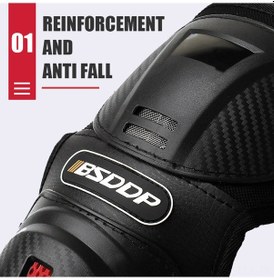 Resim Xindoker Bsddp Abs Malzeme Motosiklet Dizlik Ve Dirseklik Seti - Sıcak Tutan Ve Darbeye Dayanıklı Siyah 