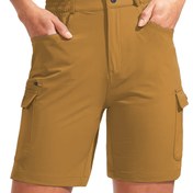 Resim Kadınlar için Hafif ve Hızlı Kuruyan Yürüyüş & Golf Kargo Şortları 7 Cepli - Yüksek Kaliteli 7 İnç Geniş Kesim Yazlık Dış Mekan Şortları, Makinede Yıkanabilir Günlük Spor Şortları 