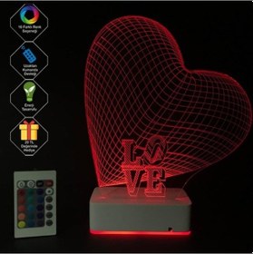 Resim Özel Tasarım 3D Aşk Masaüstü Led Lamba 