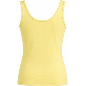 Resim Vadon 1008 Kadın Pamuklu U Yaka Askılı Yumuşak Dokulu Basic Kolsuz Atlet Body Tereyağı Sarısı 