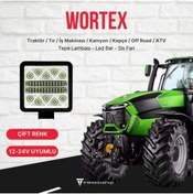 Resim C9 Wortex Turuncu Beyaz Traktör Led Lamba, Sis Farı ve Çalışma Lambası 2 adet 