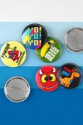 Resim Varyant Cool - Vector - Eğlenceli - Iğneli Rozet - Broş - Yaka - Çanta Rozeti 5 Adet 