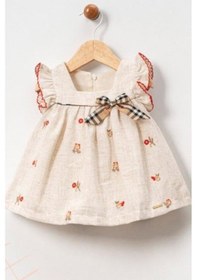 Resim Xo Kids Kız Çocuk Elbise 3-12 Ay 3006 Bej 