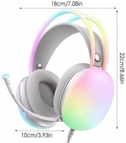 Resim Yeni Nesil Kulak Üstü Kablosuz Uzun Ömürlü RGB Işıklı Bluetooth Kulaklık 