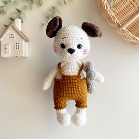 Resim Amigurumi Tulumlu Köpüş Oyuncağım - Köpüş Oyuncak 