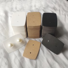 Resim 100 Adet 2,8x4cm/1,1x1,57 inç, Takı Kartları Ambalajı, Kraft Kağıt Fiyat Etiketi DIY Takı Paketleme ve Sergileme Malzemeleri, Boncuk İşleri & Mücevher Yapımı İçin Paketleme Malzemeleri 